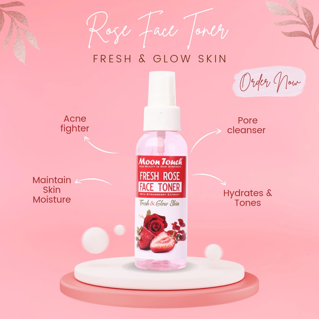 Fresh Rose Face Toner Mist 100ml (Buy1 Get1 FREE)