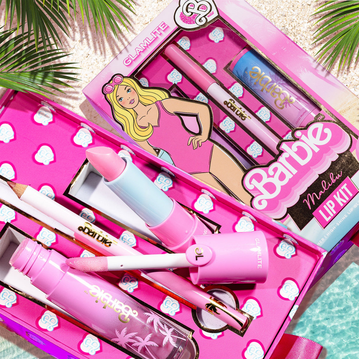 Barbie x Glamlite "Malibu" Lip Kit