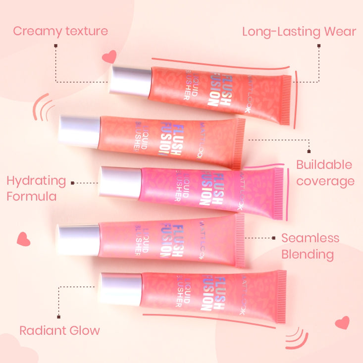 MATT LOOK Flush Fusion Liquid Blusher for Cheeks