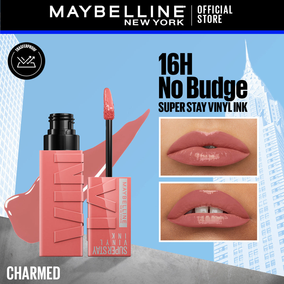 Maybelline's Superstay Vinyl Ink, 16-Hour No-Budge Liquid Lipcolor 4.2ml