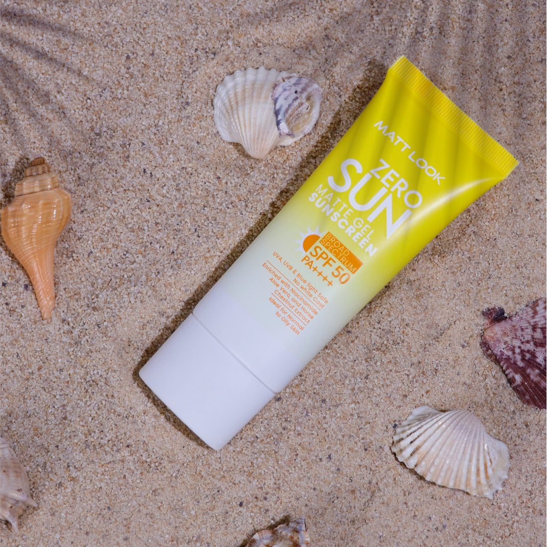 MATT LOOK Zero SUN Matte Gel SPF 50 PA++ Sunscreen (UVA/UVB/Blue Light Safe) with Niacinamide, Aloe & Horse-Chestnut for Normal to Oily Skin - 50Gms (Pack 3)