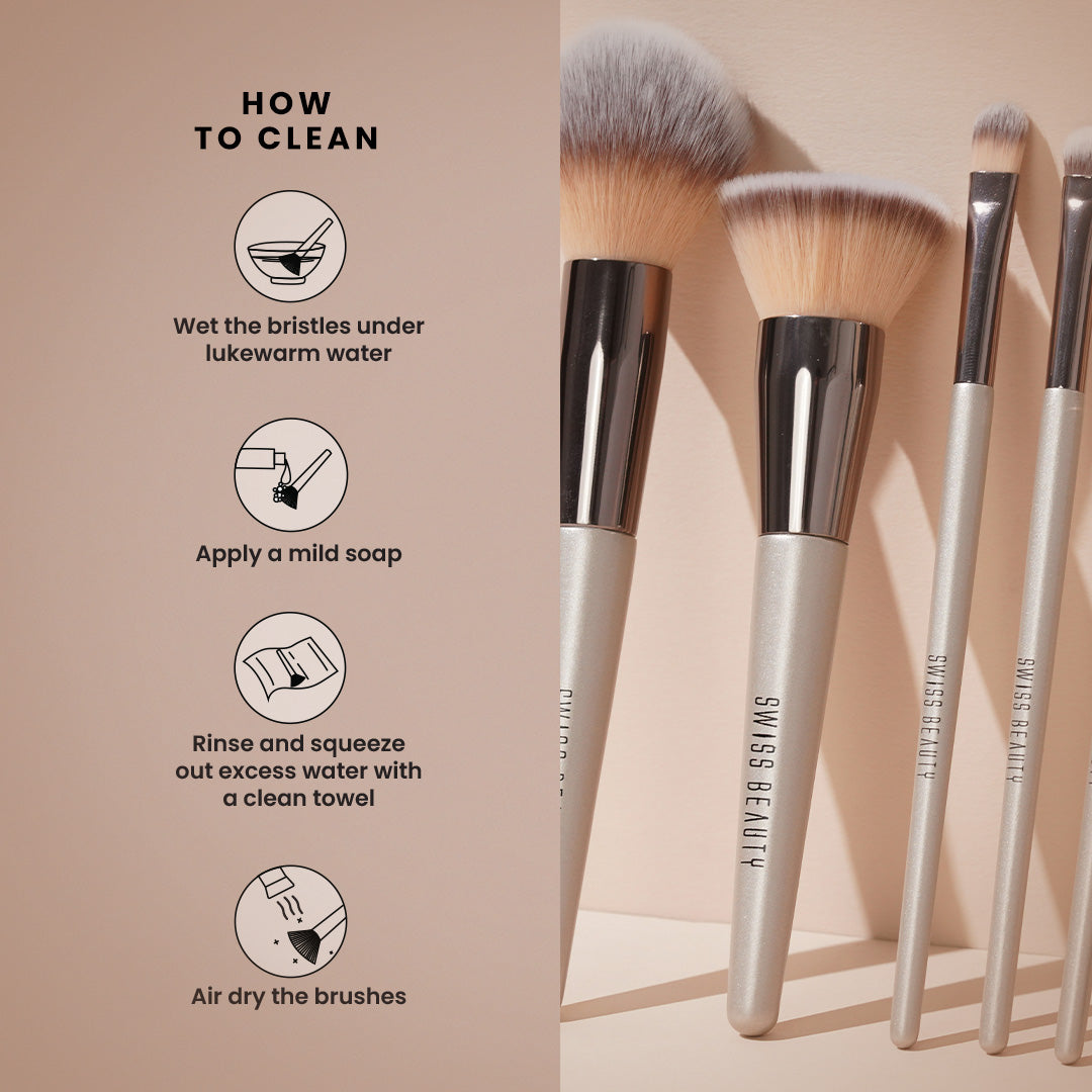 Professional Face & Eye Brush Set