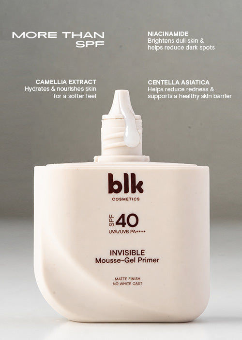 blk cosmetics travels invisible mousse-gel primer SPF 40 (sunscreen primer)