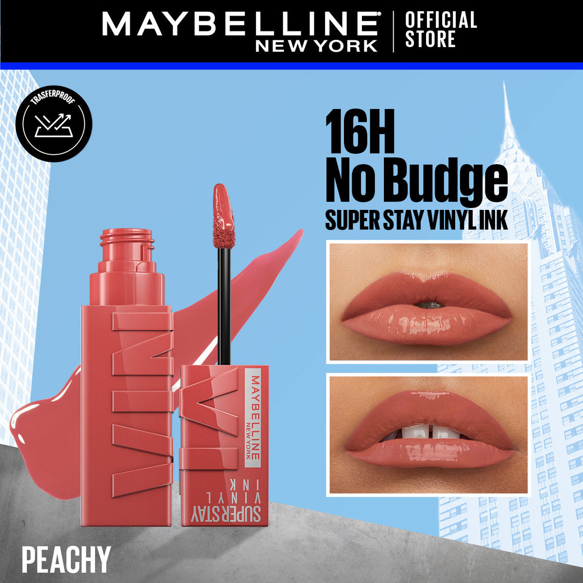 Maybelline's Superstay Vinyl Ink, 16-Hour No-Budge Liquid Lipcolor 4.2ml