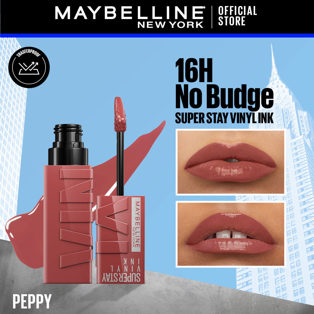 Maybelline's Superstay Vinyl Ink, 16-Hour No-Budge Liquid Lipcolor 4.2ml