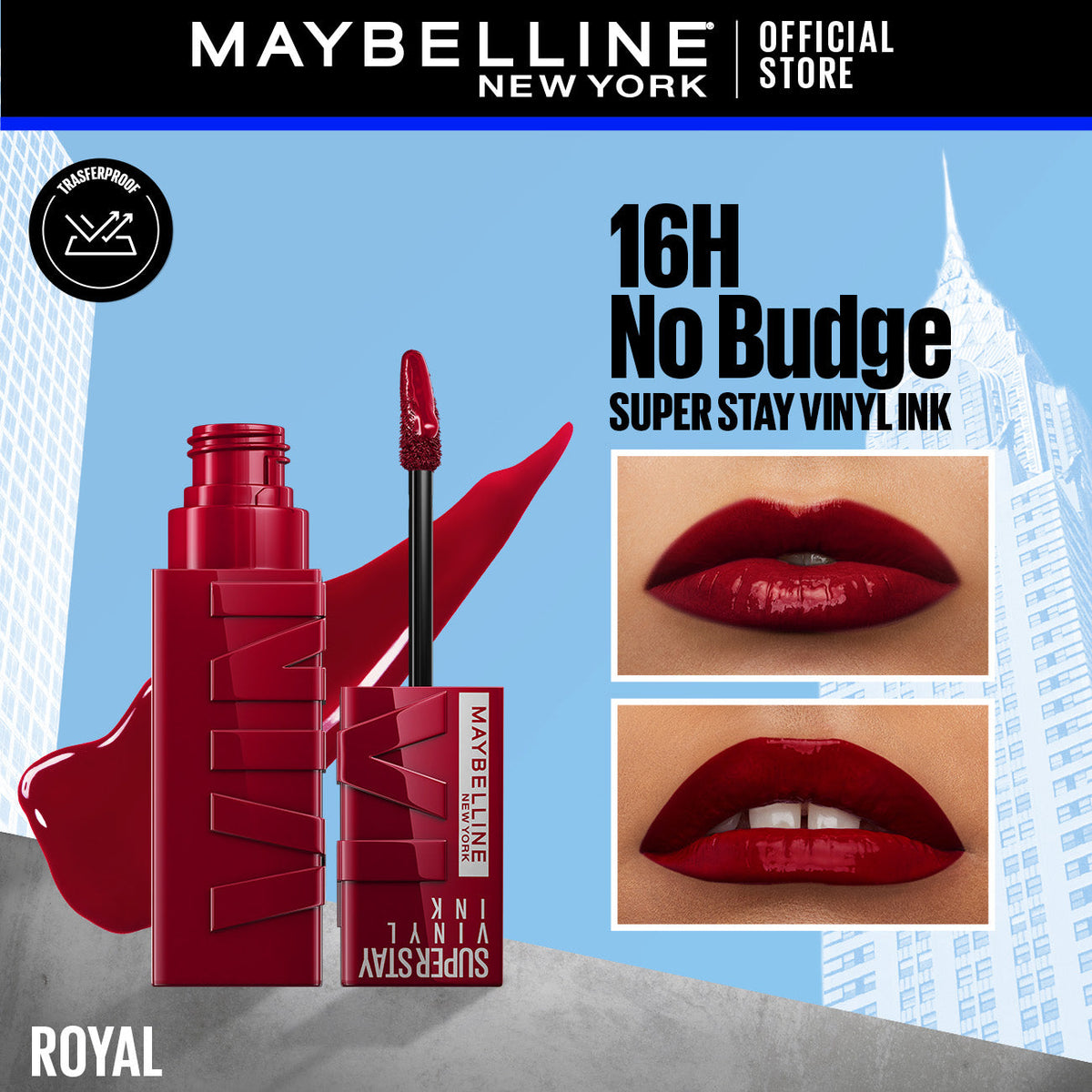 Maybelline's Superstay Vinyl Ink, 16-Hour No-Budge Liquid Lipcolor 4.2ml