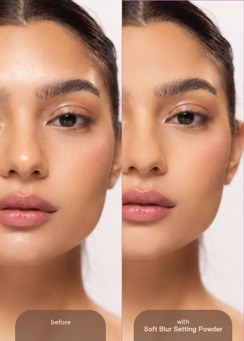 blk cosmetics travels soft blur setting powder