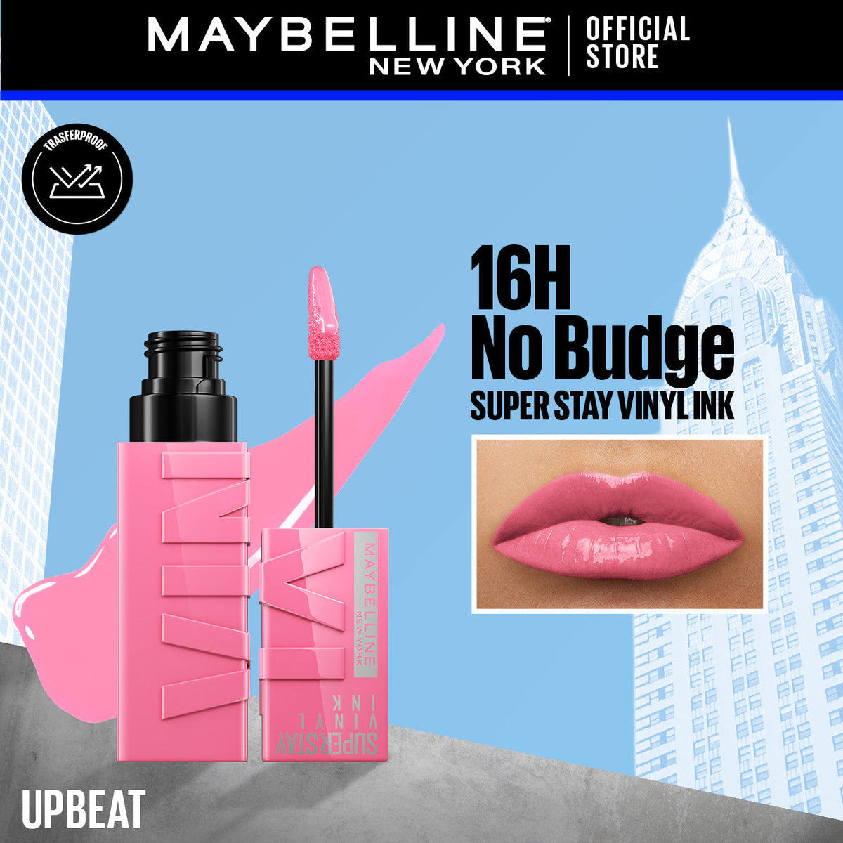 Maybelline's Superstay Vinyl Ink, 16-Hour No-Budge Liquid Lipcolor 4.2ml